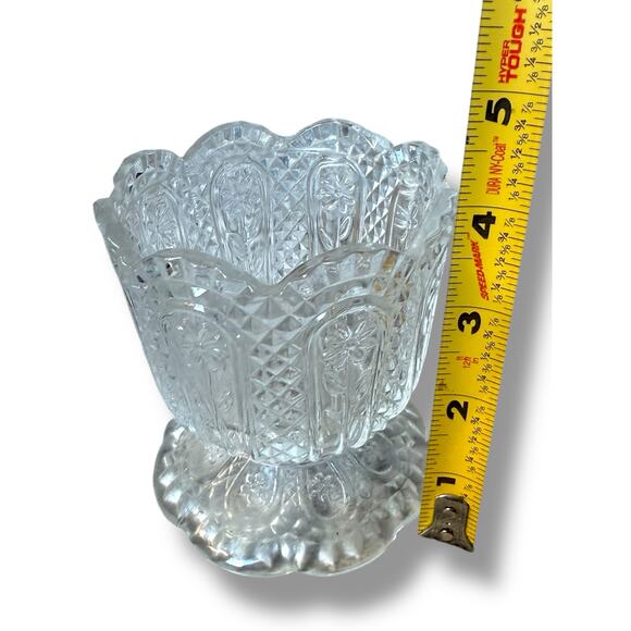 Avon Fostoria Glass Candle Holder - Picture 2 of 3